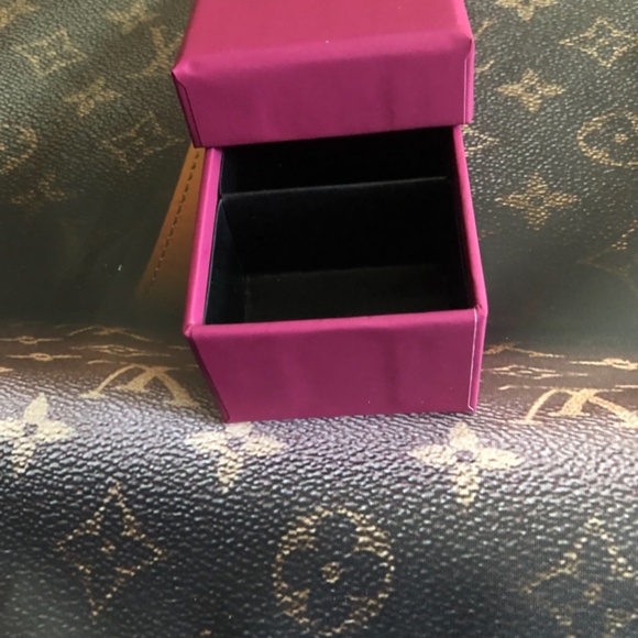 RARE Saint Laurent 10.5 x 2.5 Fuscia Red 6 Position Jewelry Box - Picture 6 of 8